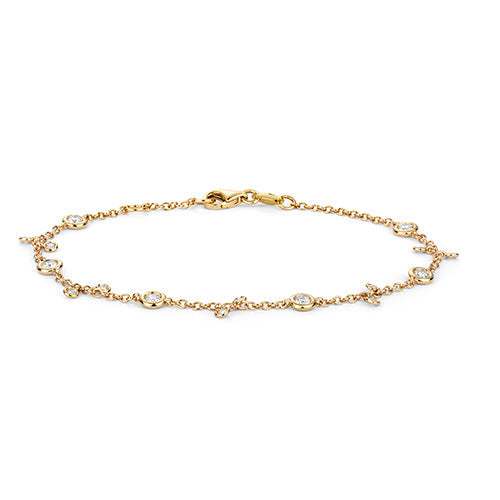 Classic 18ct gold bracelet with diamonds