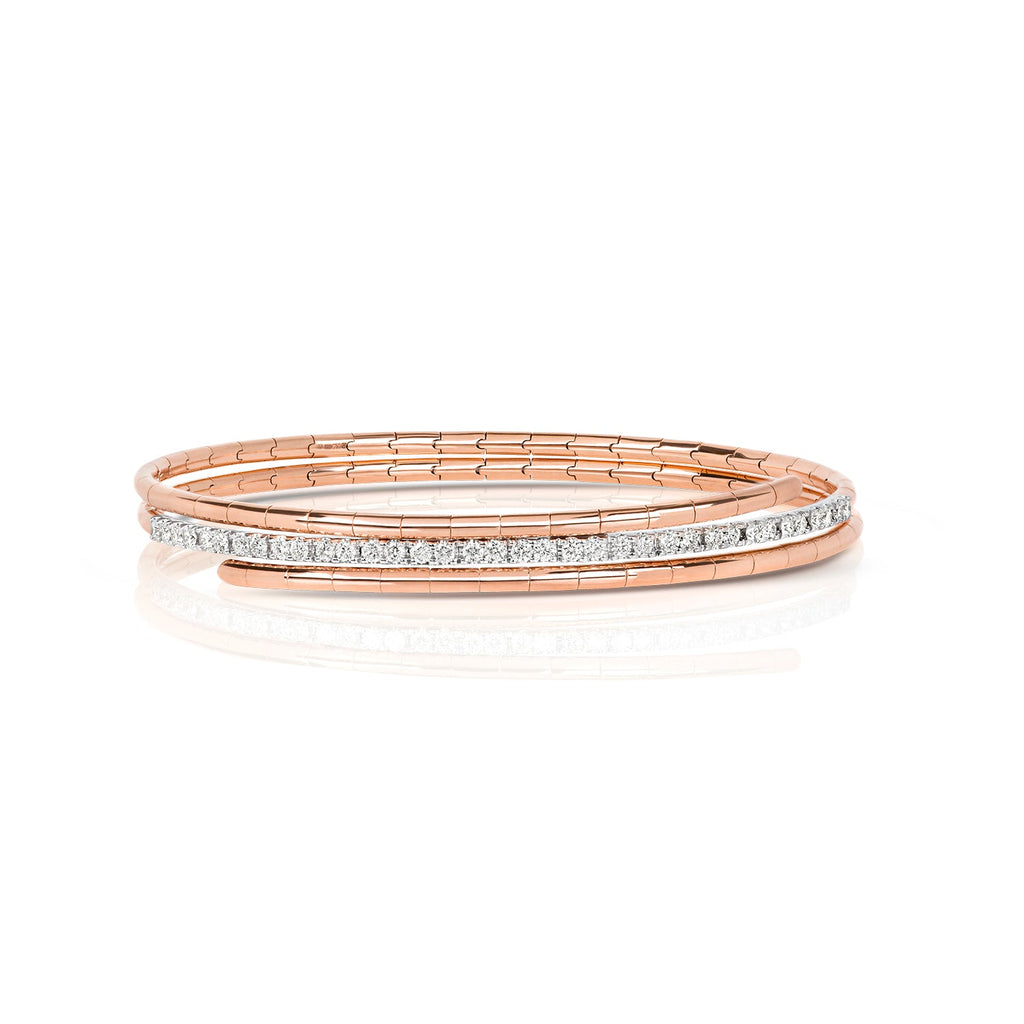  BRACCIALE CON DIAMANTI IN ORO ROSA 18KT