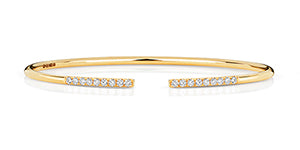 DIAMOND OPEN BANGLE IN 18CT GOLD
