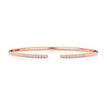  BRACCIALE APERTO CON DIAMANTI IN ORO ROSA 18KT