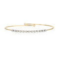 Flexibles Armband mit Diamantkrallenfassung aus 18-karätigem Gold