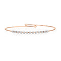 DIAMOND CLAW SET FLEXI BANGLE IN 18CT ROSE GOLD