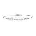  BRACCIALE FLESSIBILE CON INCASTONATURA A GRIFFE DI DIAMANTI IN ORO BIANCO 18KT