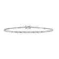 Half carat diamond tennis bracelet in white gold