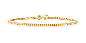 BRACELET EN OR JAUNE 18 CARATS ET DIAMANTS