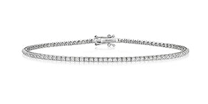BRACELET EN OR BLANC 18 CARATS ET DIAMANTS