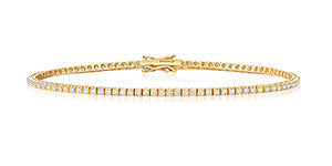 Bracelet en or jaune 18 carats serti d'un diamant de 1 carat