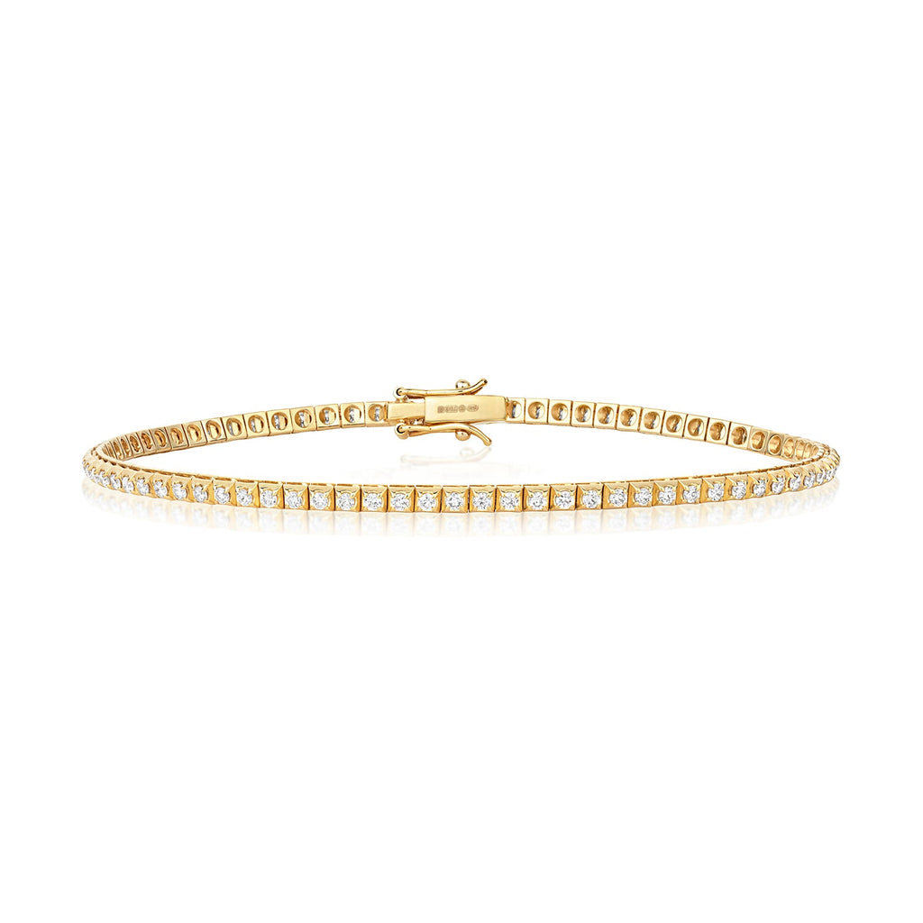 1.25ct diamond tennis bracelet in 18ct yellow gold