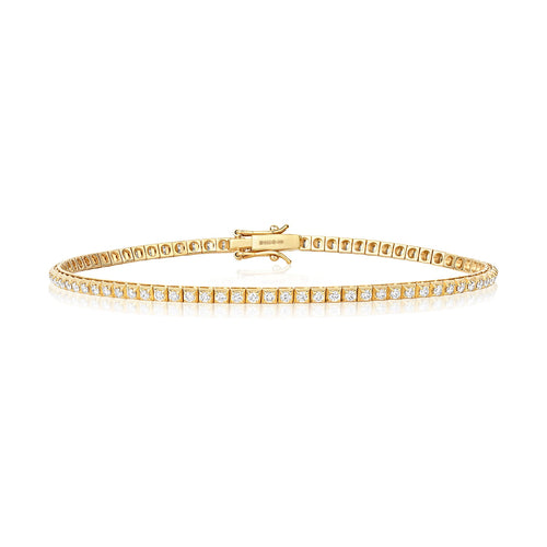 1.25ct diamond tennis bracelet in 18ct yellow gold