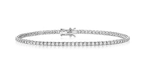 BRACELET EN OR BLANC 18 CARATS ET DIAMANTS