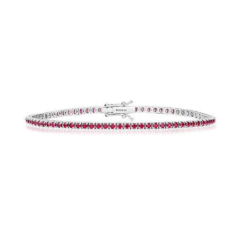 RUBY BRACELET IN 18CT WHITE GOLD