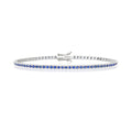 2.20ct sapphire tennis bracelet in 18ct white gold