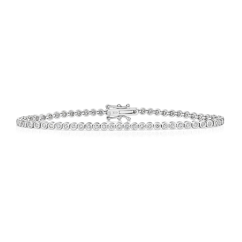 DIAMOND RUBOVER TENNIS BRACELET IN 18CT WHITE GOLD