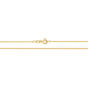 18CT YELLOW GOLD CURB CHAIN 18" 1.7g