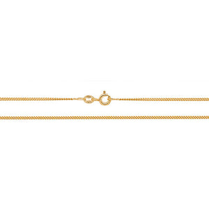 18CT YELLOW GOLD CURB CHAIN 20" 3.1g