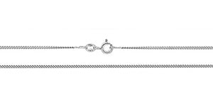 18CT WHITE GOLD CURB CHAIN 20" 3.4g