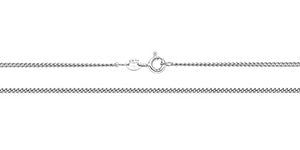 18CT WHITE GOLD CURB CHAIN 16" 3.9g