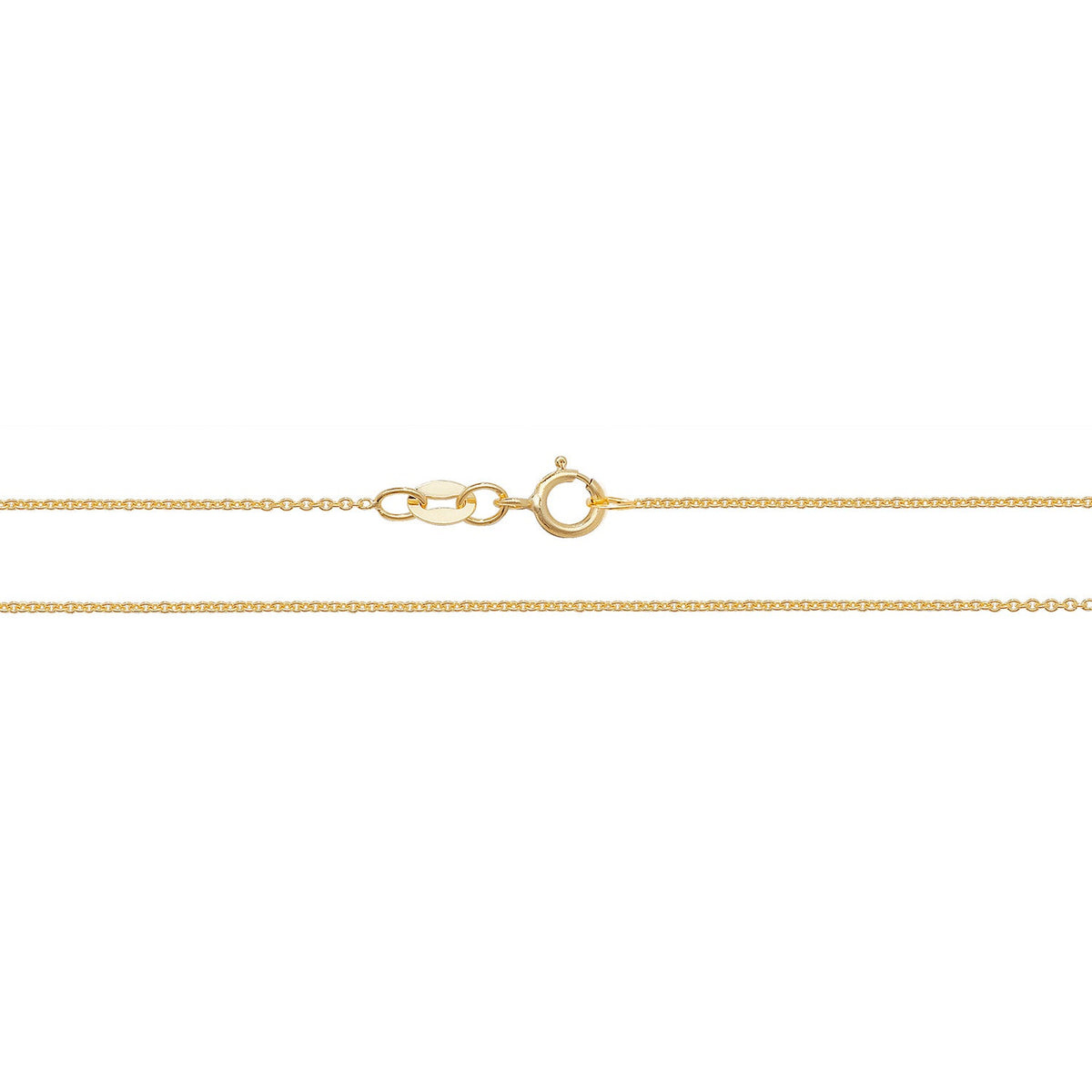 Chaîne en or jaune 18 carats, maille câble, 1,2 g