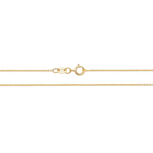 18CT YELLOW GOLD CABLE CHAIN 1.2g