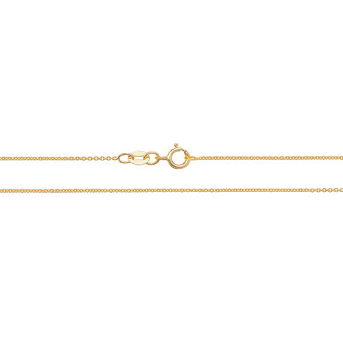Chaîne en or jaune 18 carats, maille câble, 1,2 g