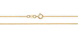 18CT YELLOW GOLD CABLE CHAIN 1.2g