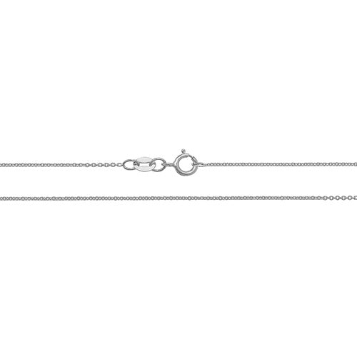 18CT WHITE GOLD CABLE CHAIN 1.3g