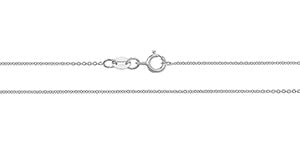 18CT WHITE GOLD CABLE CHAIN 1.3g