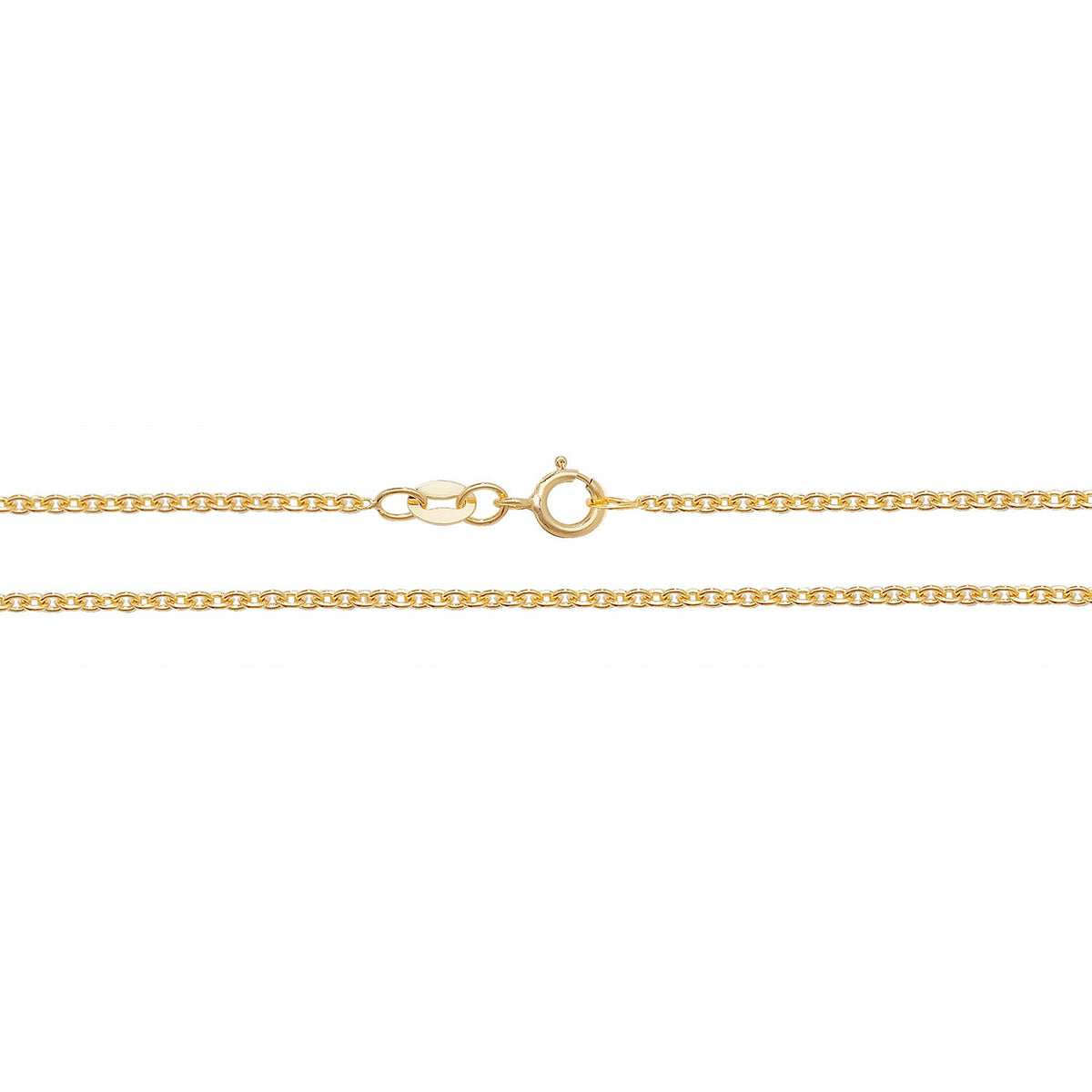 Chaîne en or jaune 18 carats, maille câble, 2,2 g