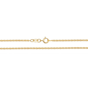 18CT YELLOW GOLD CABLE CHAIN 2.2g