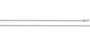 Chaîne rollo en or blanc 18 carats, 40,6 cm (16 pouces), 4,5 g