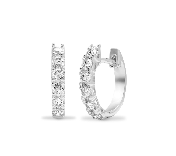 18ct White Gold Diamond Earrings