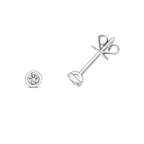 BOUCLES D'OREILLES RUBOVER EN OR BLANC 18 CARATS ET DIAMANTS