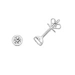 Boucles d'oreilles à rubis en or blanc 18 carats serties de diamants