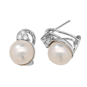 DIAMOND & PEARL DROPS IN 18CT WHITE GOLD