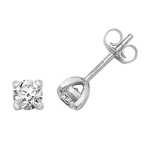 Boucles d'oreilles en diamants et or blanc 18 carats