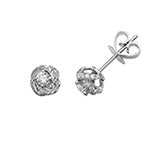 Diamantknoten-Ohrstecker aus 18-karätigem Weißgold