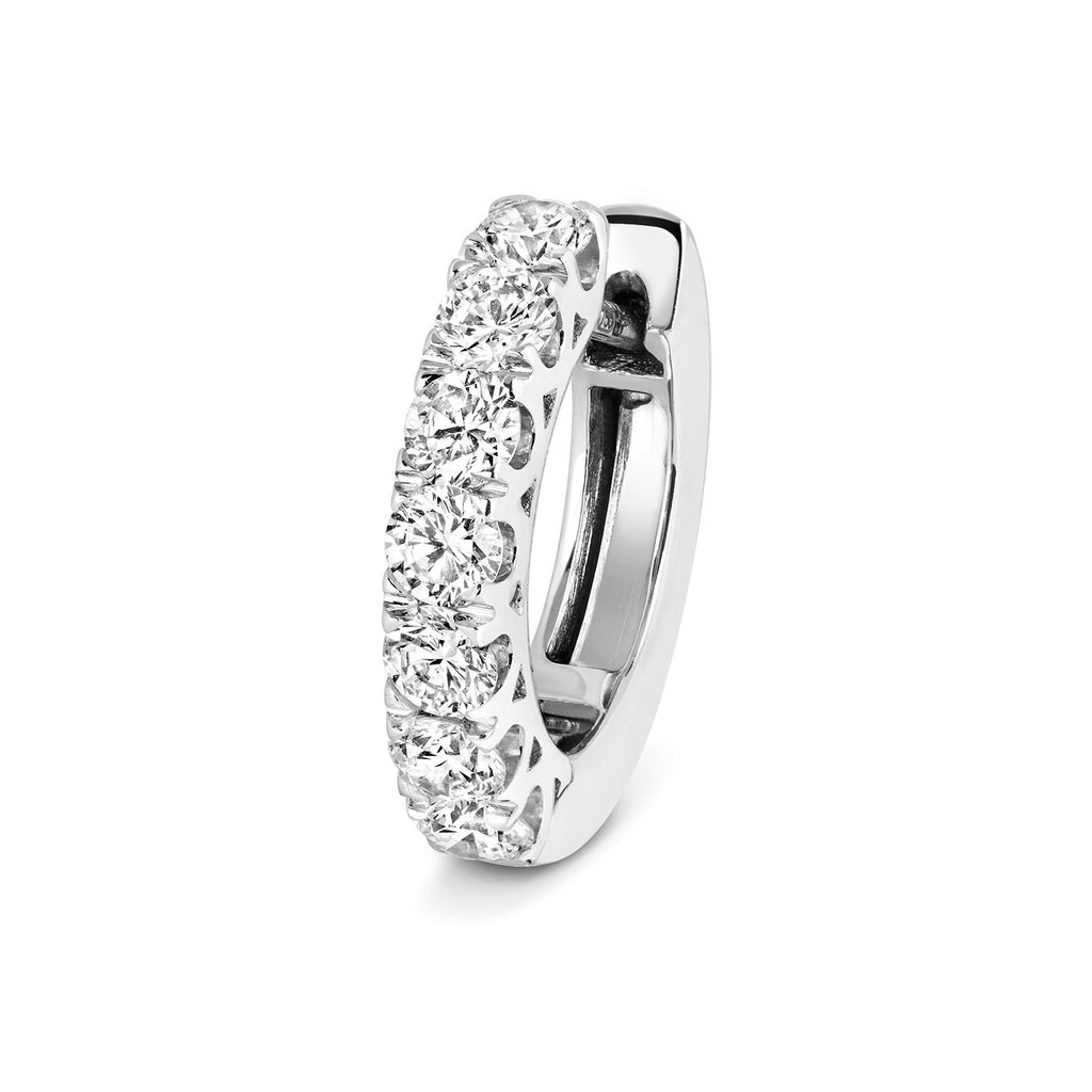 Sparkling 1ct diamond hoops in 18ct white gold
