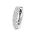 1ct total diamond white gold hoop earrings