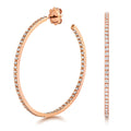 DIAMOND Large HOOPS IN 18CT ROSE GOLD