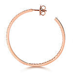 DIAMOND Large HOOPS IN 18CT ROSE GOLD