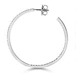 DIAMOND Large HOOPS IN 18CT WHITE GOLD