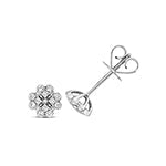 Elegant clover shaped diamond earrings