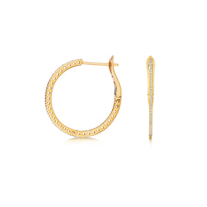 Inside out DIAMOND HOOPS IN 18CT GOLD