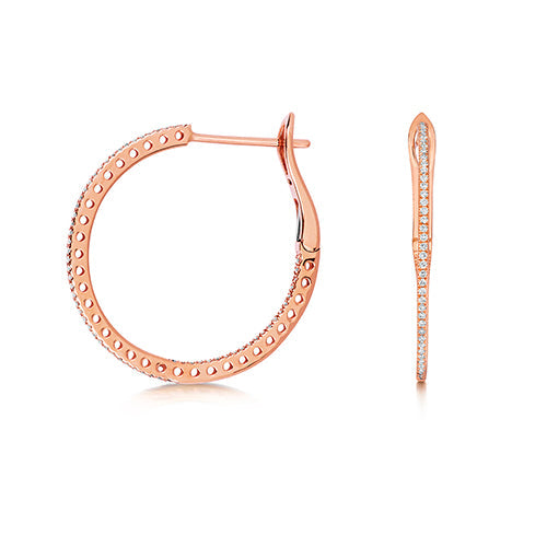 Inside Out Diamant-Creolen 0,50 ct in 18 Karat Roségold