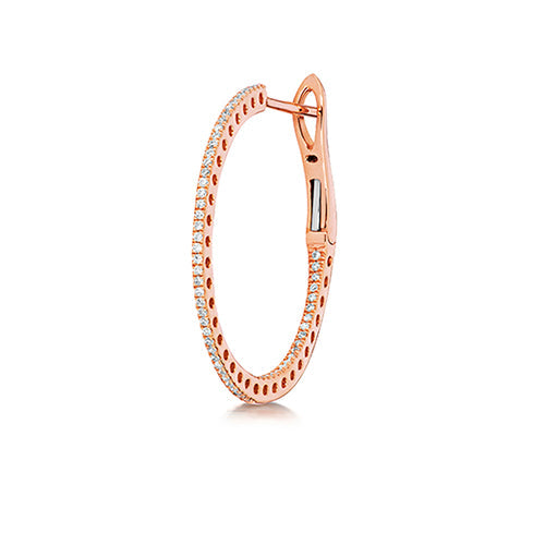 Inside Out Diamant-Creolen 0,50 ct in 18 Karat Roségold