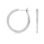  Orecchini a cerchio con diamanti Insiit Out da 0,50 ct in oro bianco 18 carati