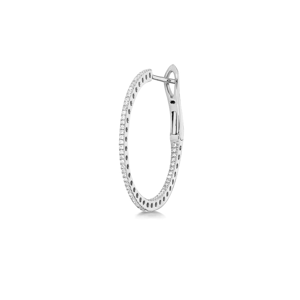  Orecchini a cerchio con diamanti Insiit Out da 0,50 ct in oro bianco 18 carati