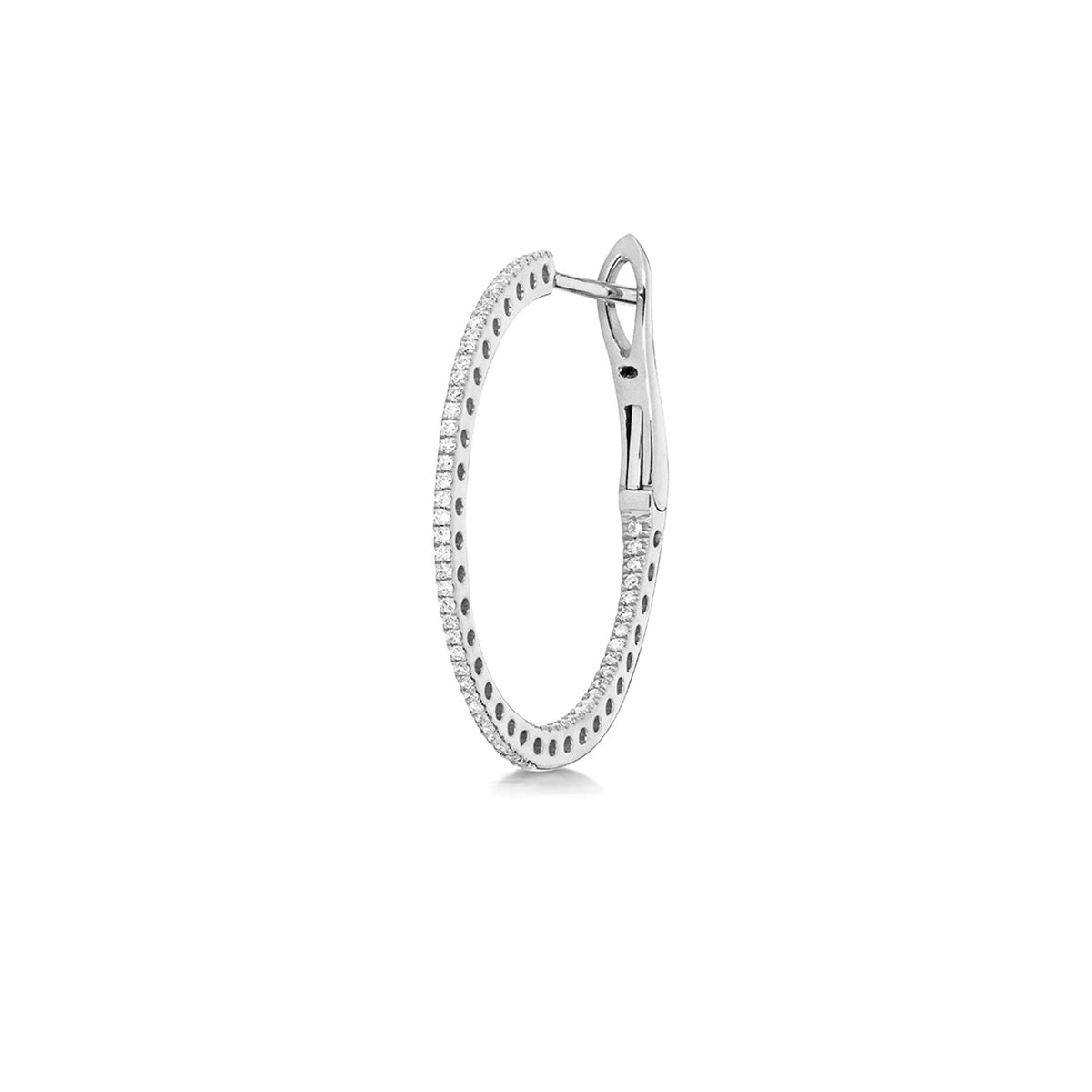 Inside Out Diamant-Creolen 0,50 ct in 18 Karat Weißgold