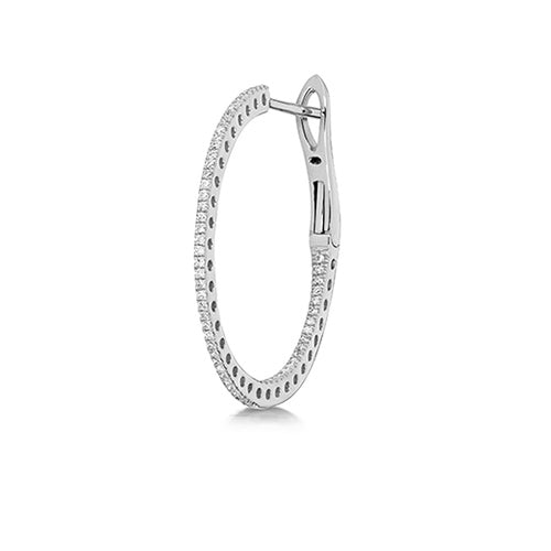 Inside Out Diamant-Creolen 0,50 ct in 18 Karat Weißgold