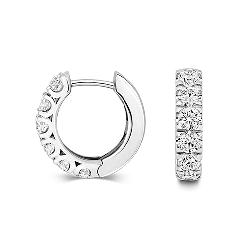 15mm white gold diamond hoops 